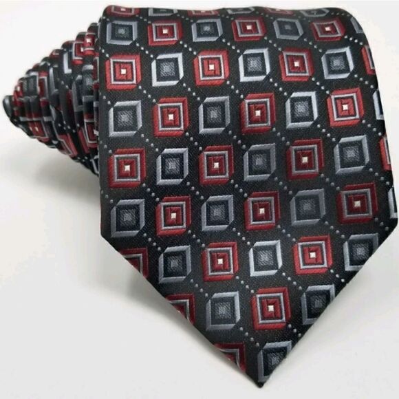 Towncraft Red & Gray Checked Polyester Classic Toe - Picture 1 of 4